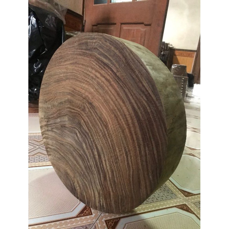 Thớt gỗ nghiến hàng chuẩn đường kính 45cm TẶNG KÈM ĐAI INOX, FREESHIP