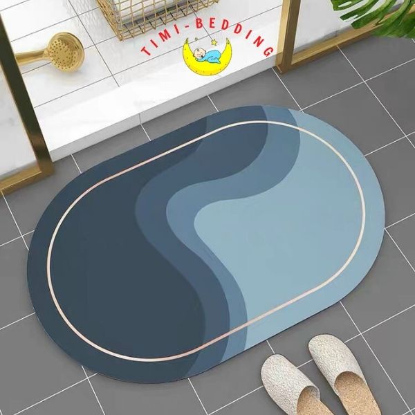Thảm lau chân siêu thấm nước nhà tắm – Thảm chùi chân hút nước cao cấp kích thước 40x60cmTimibedding