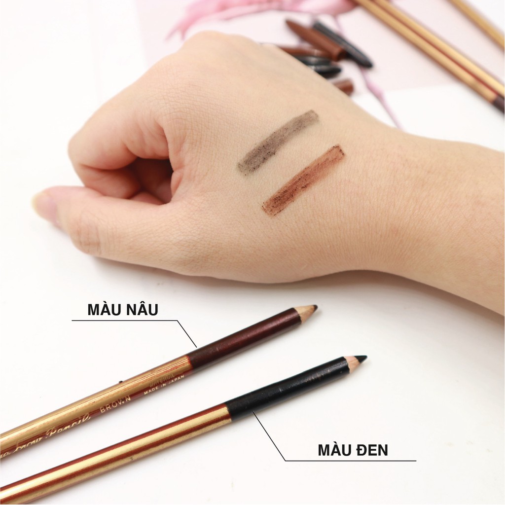 Bút chì kẻ mày 2 đầu Jialin eye brow pencil material made in japan