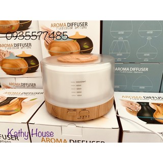 MÁY PHUN SƯƠNG KHUẾCH TÁN TINH DẦU TRỤ TRONG ĐẾ GỖ 500ML