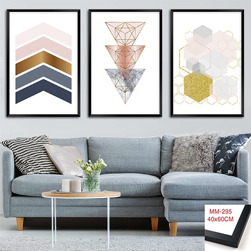 CANVAS KIM TUYẾN CAO CẤP - TRANH BỘ 3 TREO TƯỜNG CỠ ĐẠI - GIÁ RẺ KÈM KHUNG - TRANH TRỪU TƯỢNG- MELYHOME- TB30910FGC7