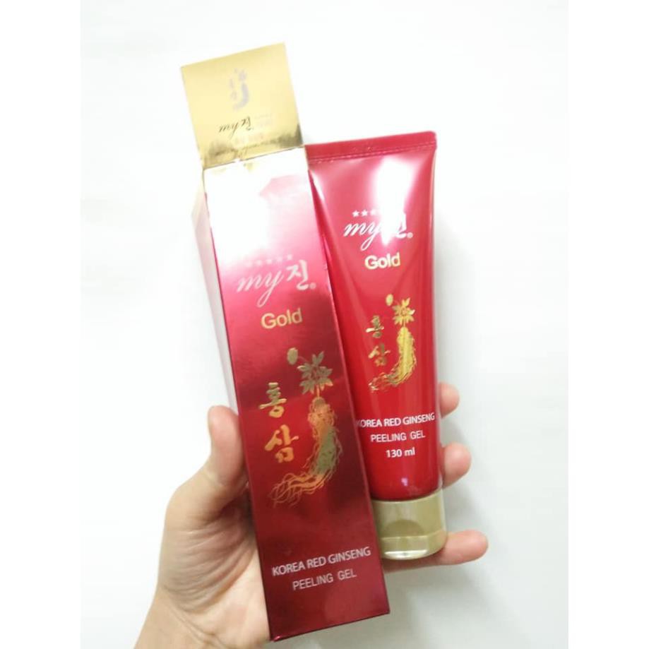 Hàng Hàn- Tẩy tế bào chết sâm đỏ My Gold 130 ml-korea red Ginseng peeling gel.