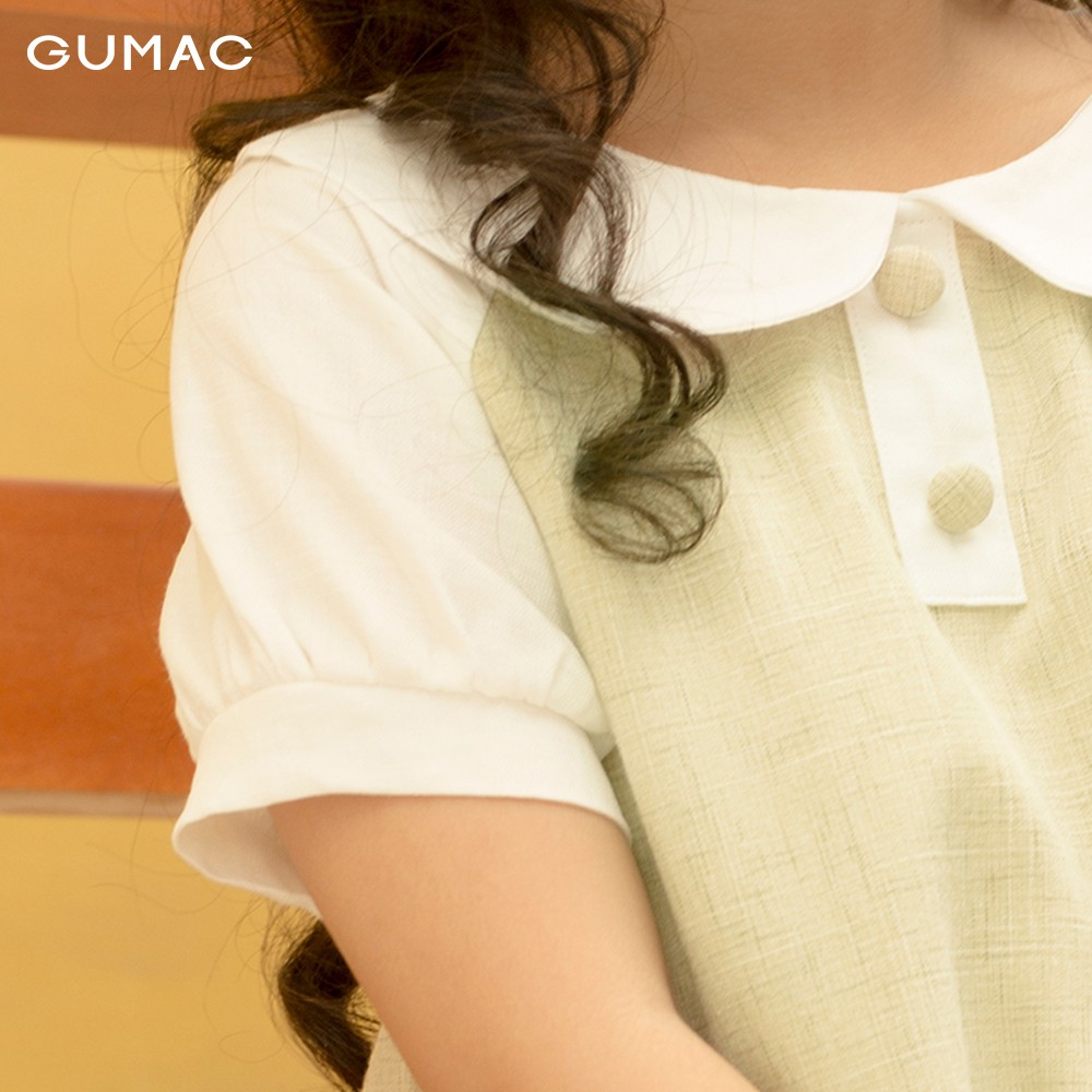 [Mã MABR07062 giảm 8% tối đa 50K đơn từ 249K] Đầm cổ sen 2 nút cho bé gái DKA10122 GUMAC | BigBuy360 - bigbuy360.vn