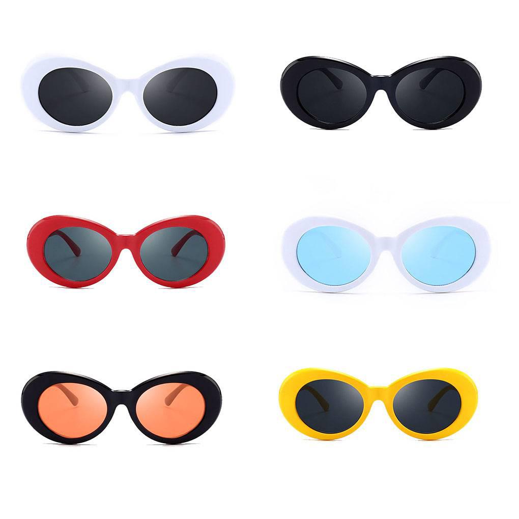 Kính Mát Gọng Oval Đen Phong Cách Retro Thời Trang Unisex