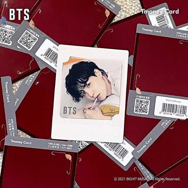 Bộ thẻ hình nhóm nhạc BTS Tmoney 2021