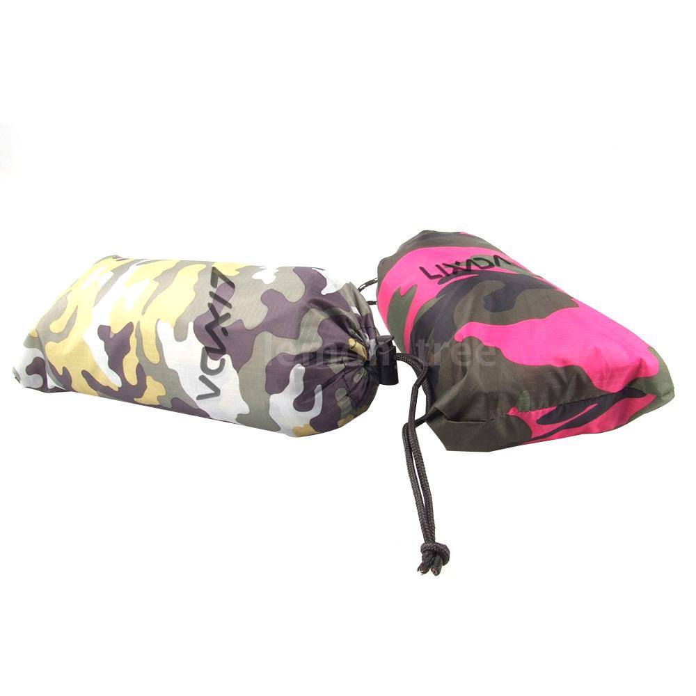 Lixada 3 in 1 Multifunctional Outdoor Military Travel Camouflage Raincoat Poncho Backpack Rain Cover Waterproof Tent Ma