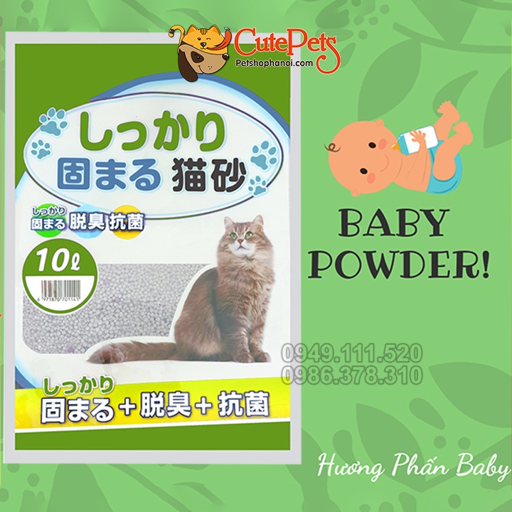 Cát vệ sinh cho mèo, Cát Nhật Bản Cat Litter 10L - Phụ kiện thú cưng Pet Shop Hà Nội