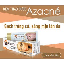CHÍNH HÃNG Kem thảo dược ngăn ngừa mụn da Azacné sạch trứng cá, sáng mịn da (tích 10 tem được 1 hộp)