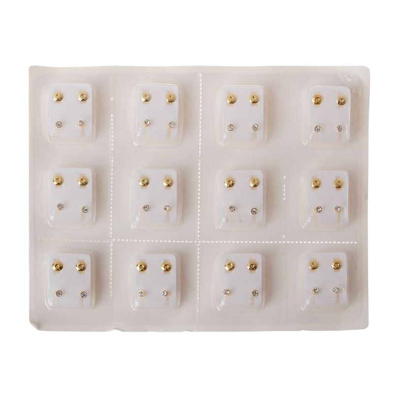 Set 12 Đôi Khuyên Tai Đính Đá Thời Trang Nữ Dễ Thương