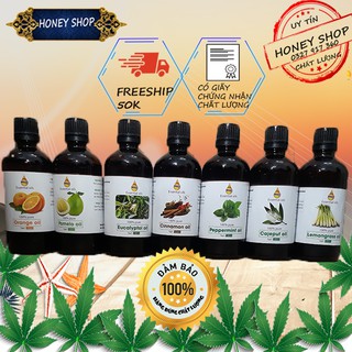 100 ml Tinh dầu Sả Chanh - Quế - Bạc Hà - Cam - Bưởi - Khuynh Diệp -100% Nguyên Chất thiên nhiên có chứng nhận