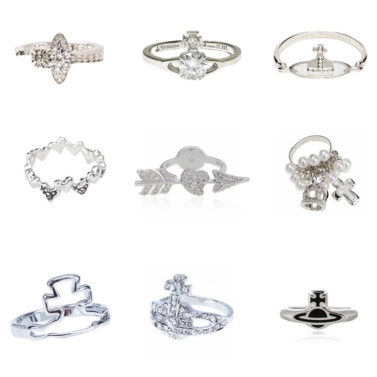 Vivienne WEST Nhẫn 3 Mẫu Mã Đa Dạng Bằng Gỗ