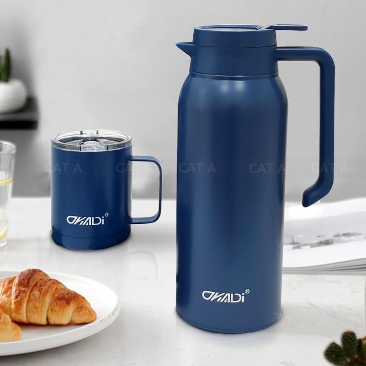 ✨[XẢ LỖ]✨BÌNH GIỮ NHIỆT INOX316 1400ML OKADI - Tặng kèm 2 cốc uống nước inox cùng loại, quà tặng siêu chất [COMBO SIÊU R | BigBuy360 - bigbuy360.vn