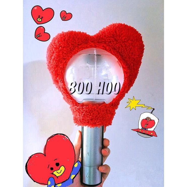 KPOP BTS BT21 Light Stick Plush Head Cover LightStick Cap