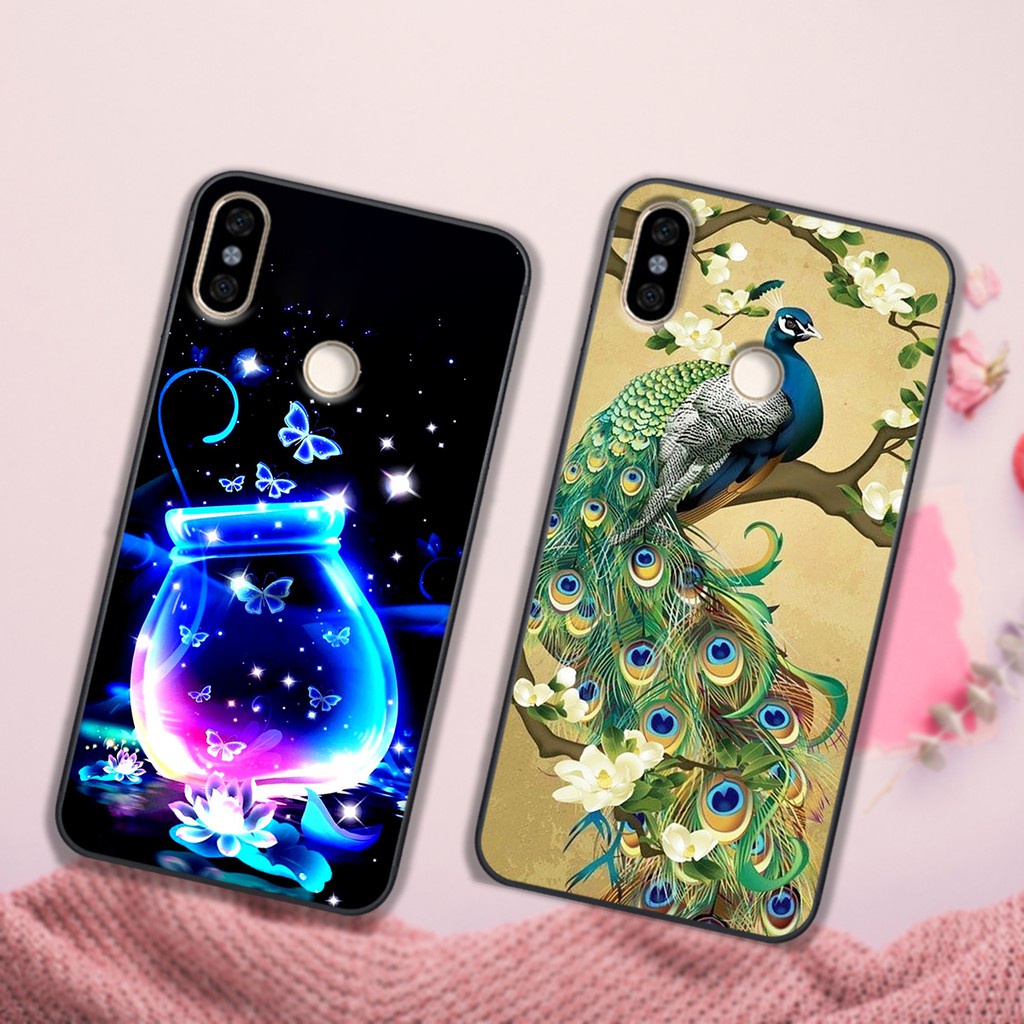 Ốp lưng ép kính Xiaomi redmi note 5 / note 5 pro / note 6 / note 6 pro / note 7 / note 7 pro / a2 lite in hình hoa