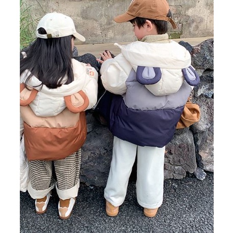 Áo phao tai gấu trần bông siêu dày quảng châu HQ