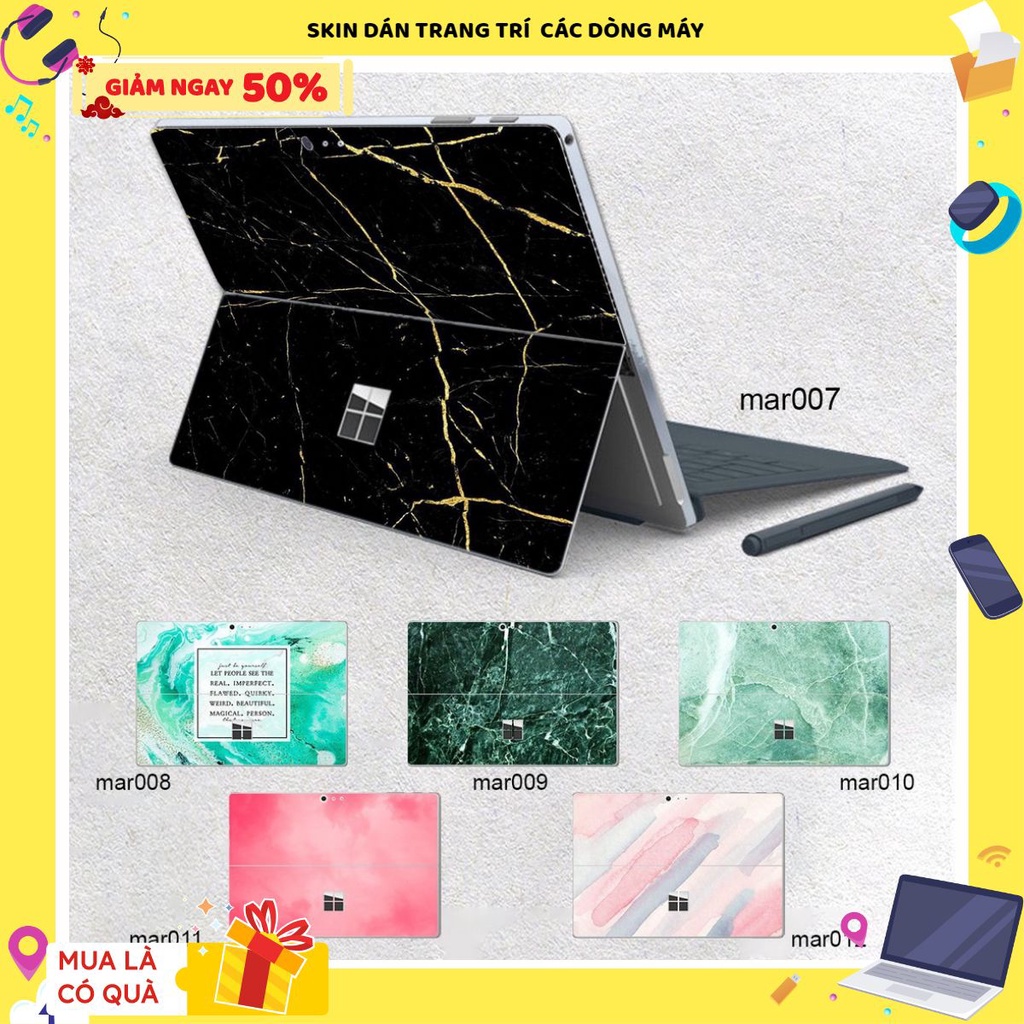 Skin dán hình trang trí màu loang nổ cho các dòng máy Surface Go, Pro 2, Pro 3, Pro 4, Pro 5, Pro 6, Pro 7, Pro X