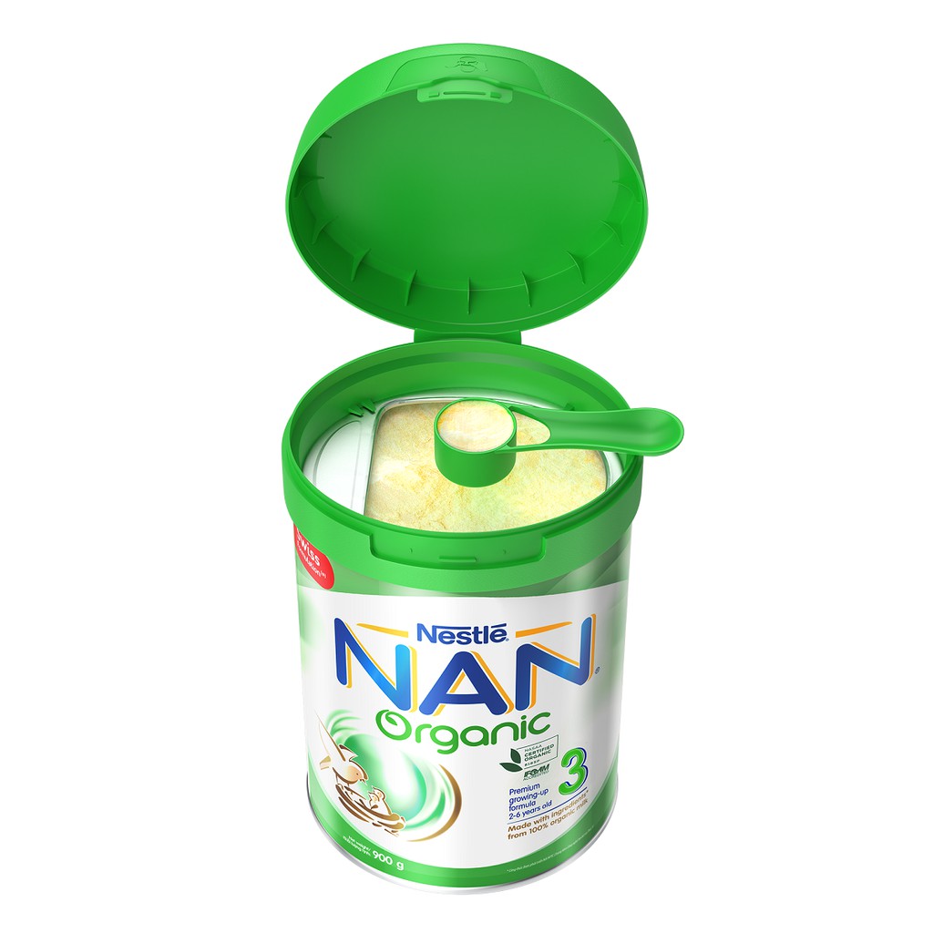 [Mã FMCGMALL giảm 8% đơn từ 250K] [Tặng 1 Gối Ôm Kỳ Lân] Sữa Bột Nestle NAN ORGANIC 3 – Hộp 900gram