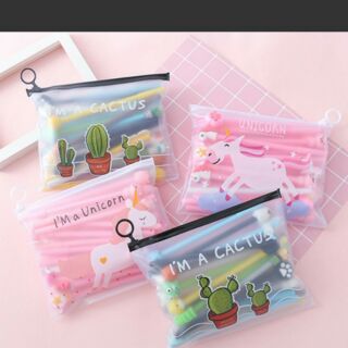 Set 20 bút cute kèm túi zip