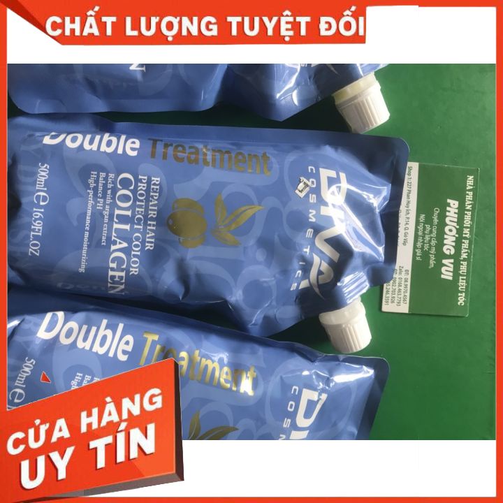 [CHÍNH HÃNG]  kem hấp dầu ,kem ủ tóc Phục Hồi tóc Hư tổn DIVA COLLAGEN SIÊU MƯỢT 500m  (dạng bịch màu xanh)  hàng loại 1