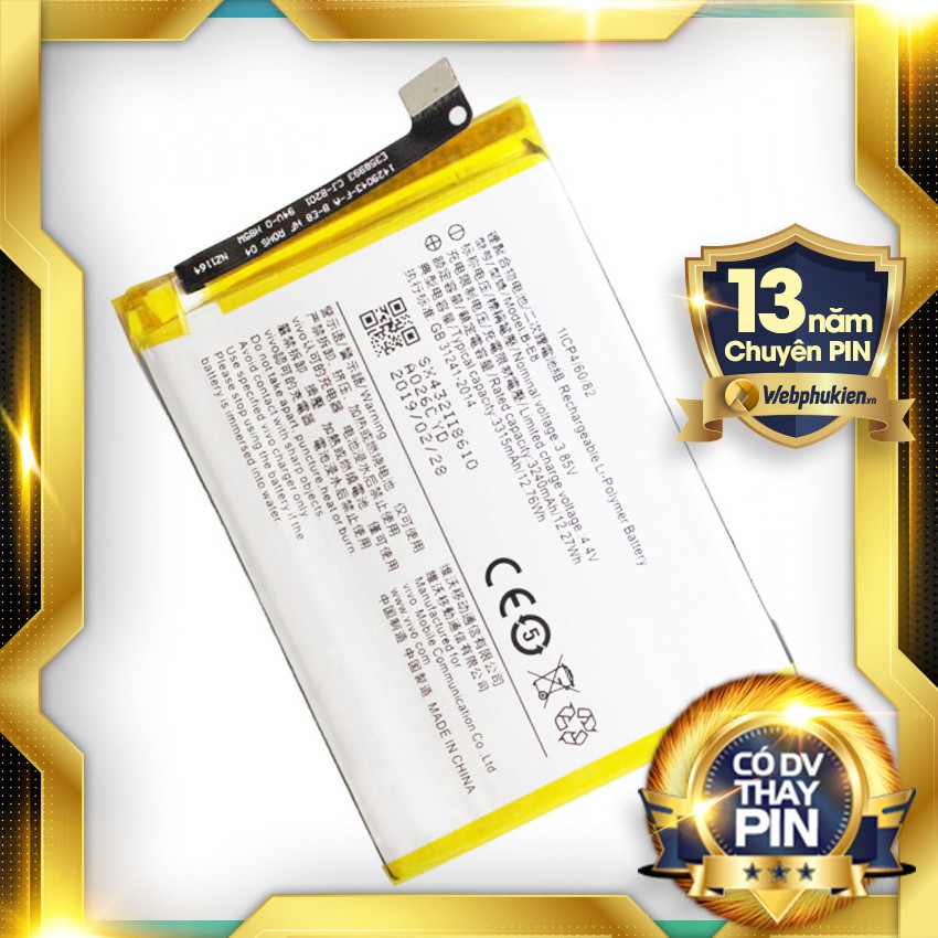 Pin hiệu Webphukien cho điện thoại Vivo Y97 Y97A B-E8 - 3315mAh