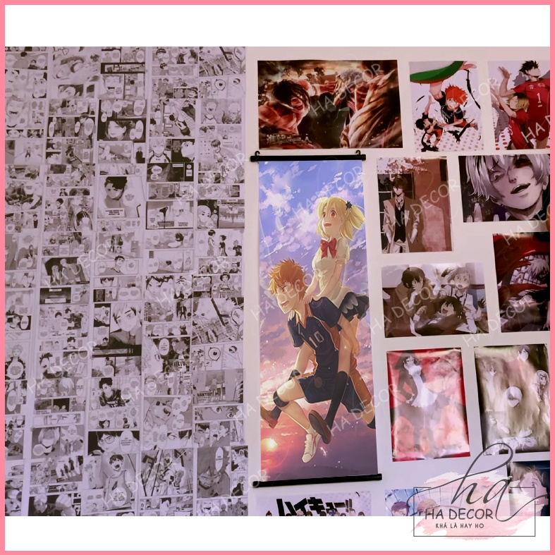 Tường anime tường manga in theo yêu cầu Tokyo Revenger, Attack On Titan, MHA, Conan, mix truyện