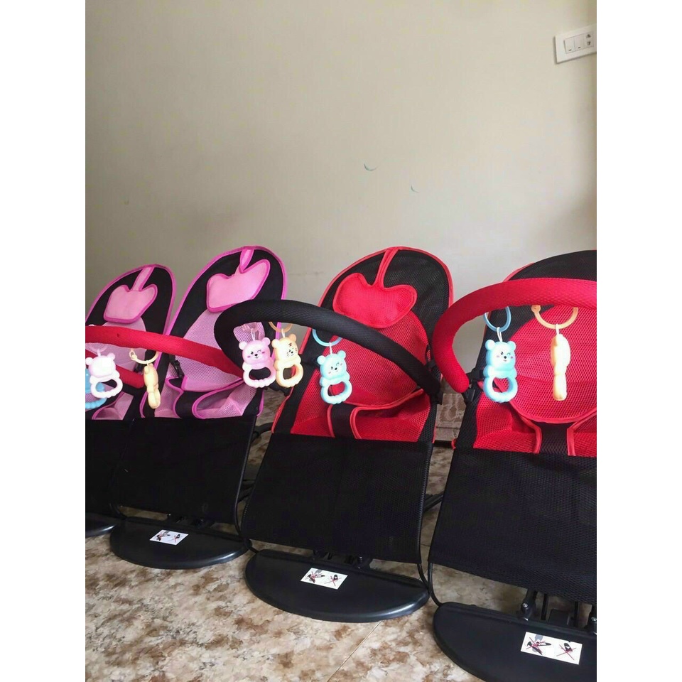 Ghế rung nhún cho bé sơ sinh bập bênh có đồ chơi đa năng thay nôi cho trẻ ngủ ăn chơi