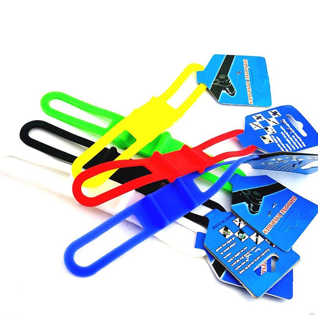 Set 5 Dây Đai Cao Su Gắn Đèn Pin Cho Xe Đạp