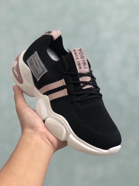 [Mã FAGREEN245 giảm 10% tối đa 30k đơn từ 99k] Giày thể thao cổ chun ba vạch kẻ mẫu mới ms 8907 | BigBuy360 - bigbuy360.vn