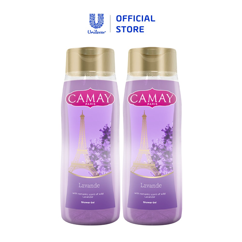 [Mã COSUI03 giảm 8% đơn 150K] Combo 2 chai Gel tắm hương oải hương Camay Paris 500mlx2