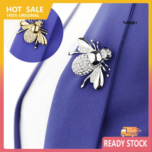 Ghim cài áo hình chú ong đính kim cương giả thời trang dành cho nữ