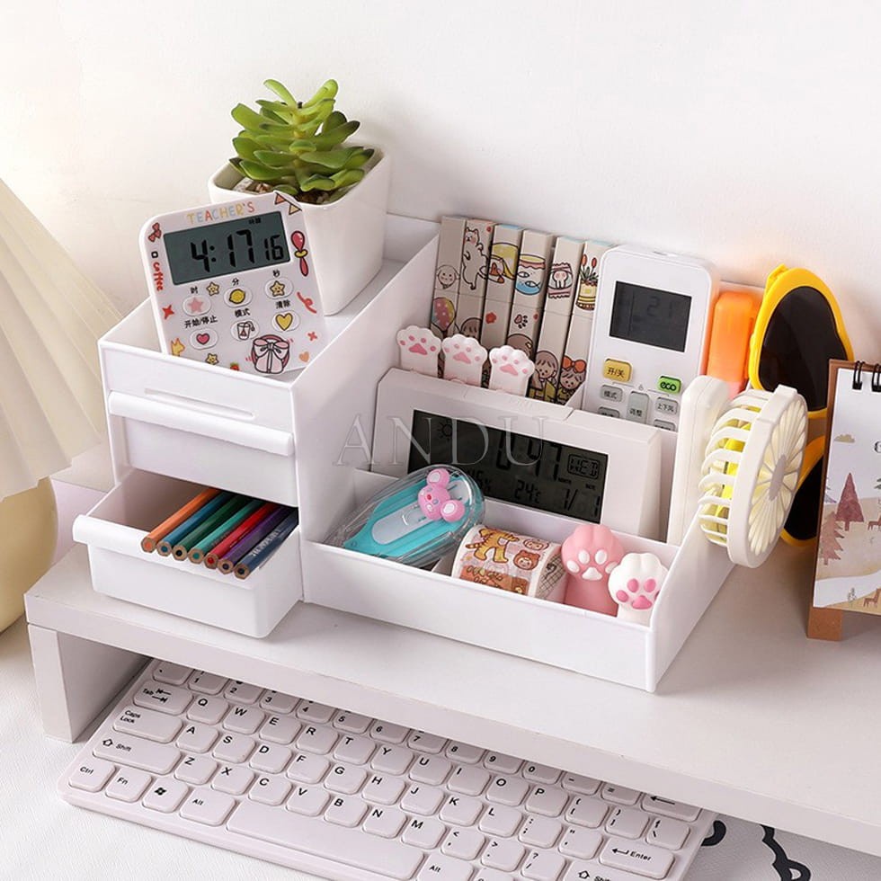 Kệ Mỹ Phẩm 3 Tầng 2 Ngăn Kéo, Đựng Đồ Trang Điểm Tiện Dụng ,Tủ Mỹ Phẩm, Trang Sức