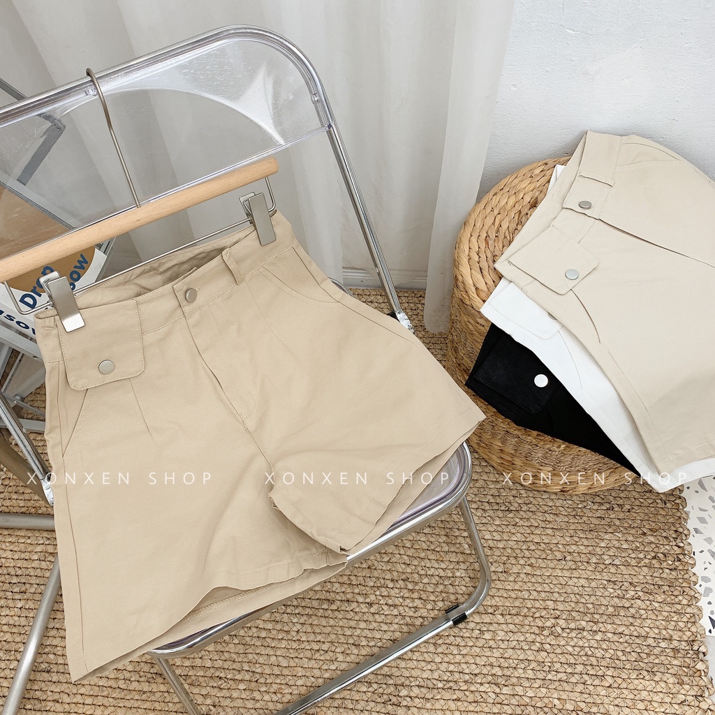 QUẦN SHORT NỮ tặng kèm nịt túi nắp giả dễ thương XONXEN SHOP size S M L XL mã 3303