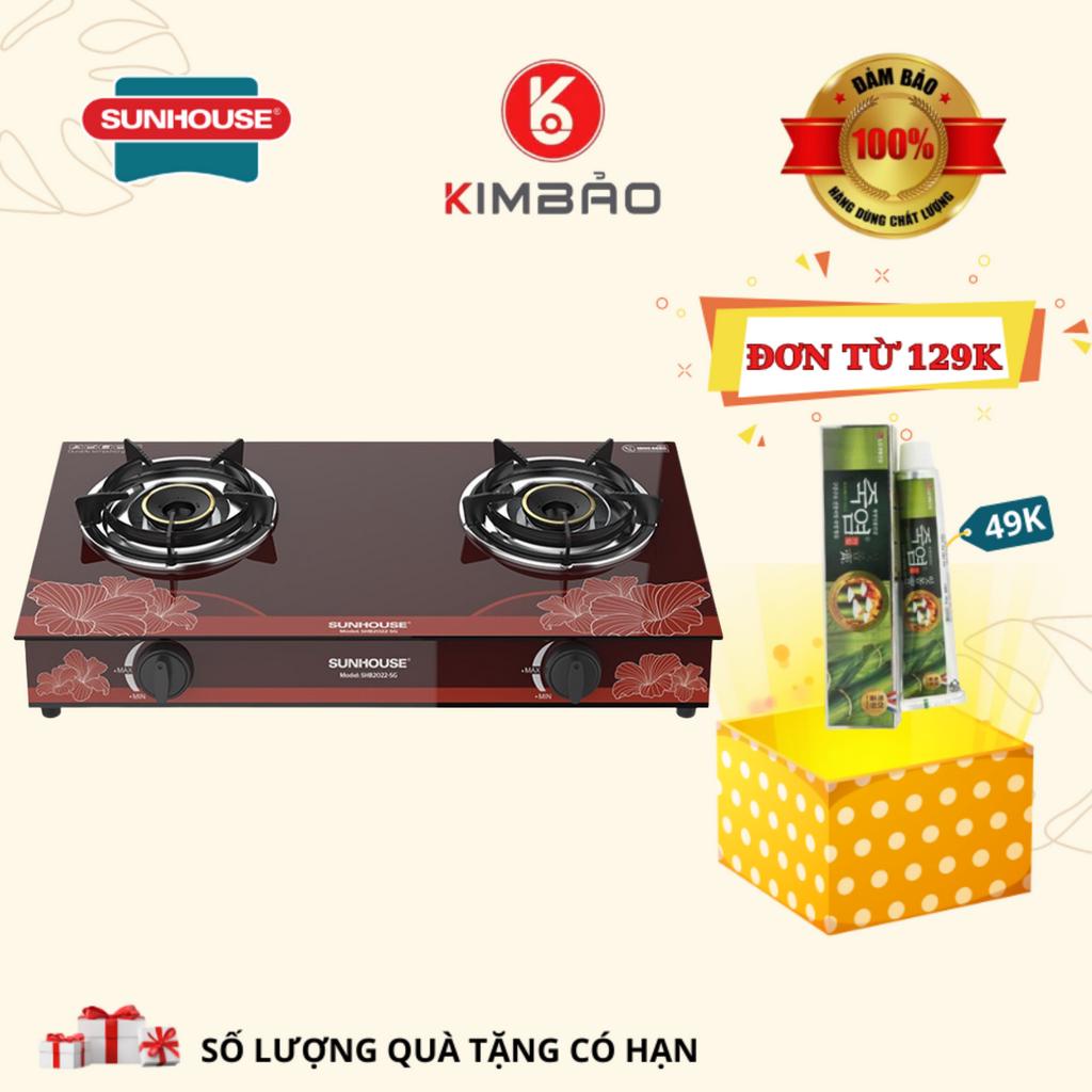 Bếp gas đôi dương kính Sunhouse SHB2022SG Chính Hãng Giá Tốt, Kèm Quà Tặng
