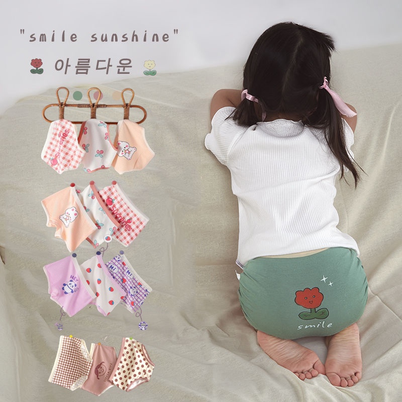 Set 3 Quần Lót Cotton Mềm Mại Cho Bé