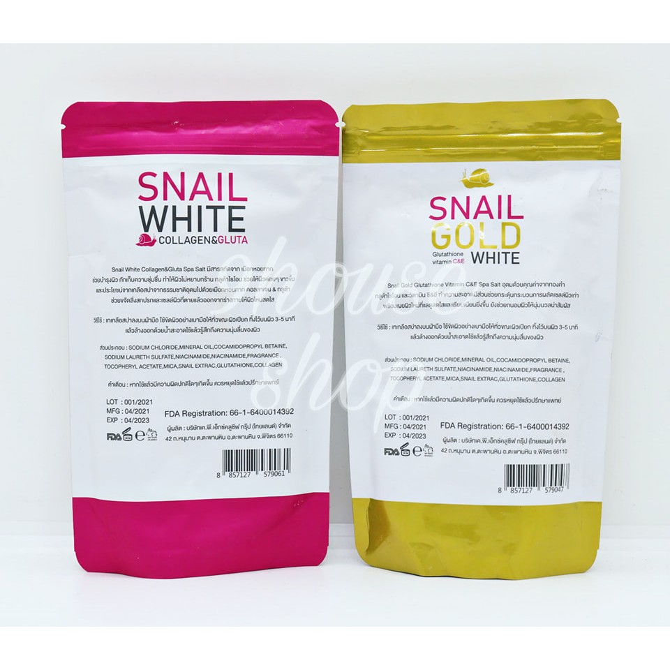 01 Gói Muối Tắm SNAIL Spa Salt Perfect Beauty Thái Lan 350gram