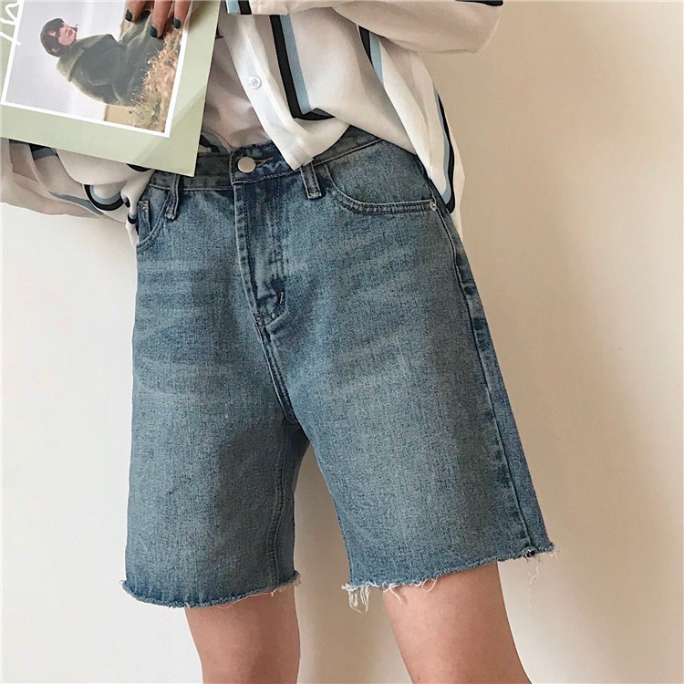 [Size M] Quần shorts lửng jean nữ Ulzzang Quảng Châu QLJ90