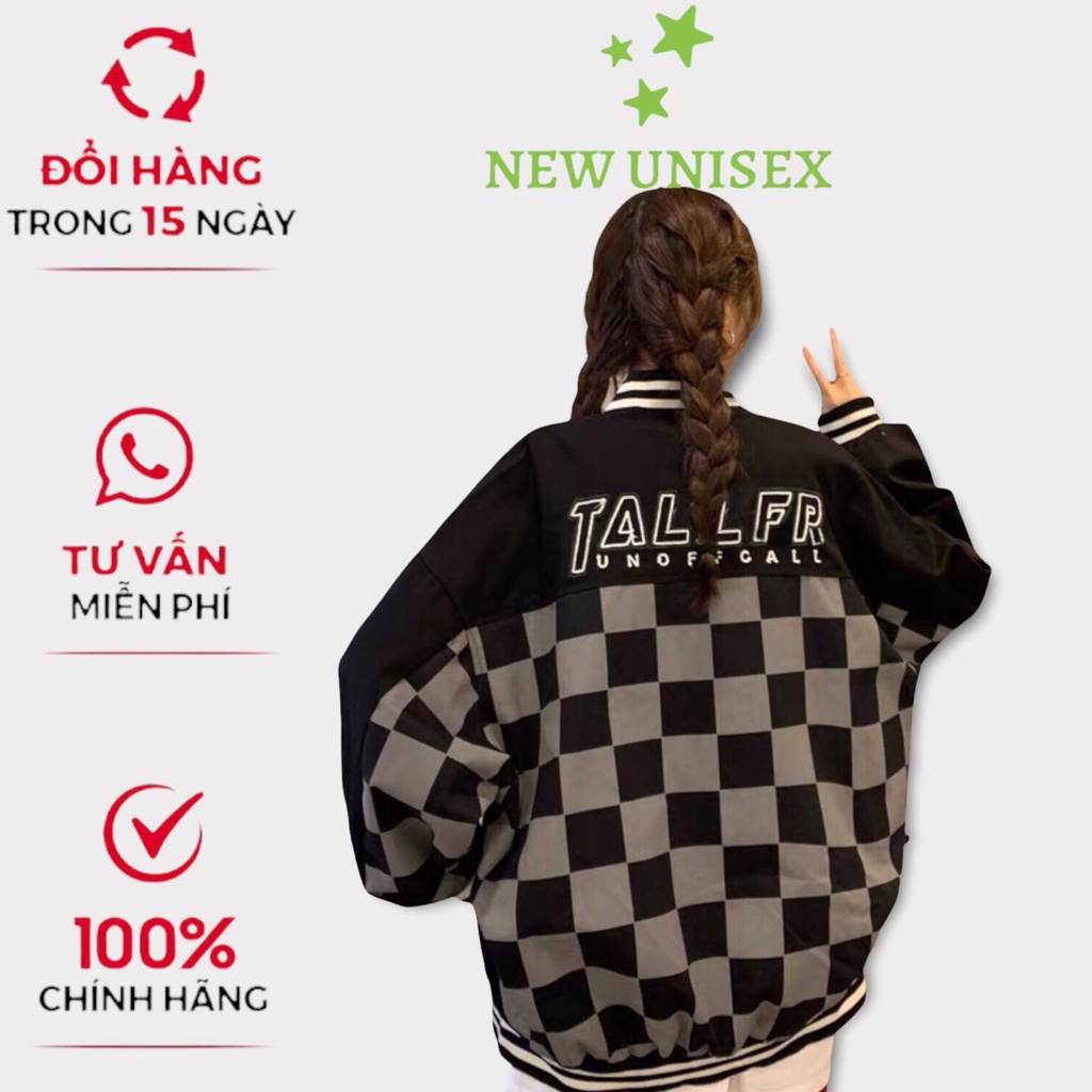 Áo Khoác Dù Bomber Nam Nữ Kiểu Dáng Thể Thao in Chữ U Kèm  Họa Tiết Caro Siêu Hot Trend