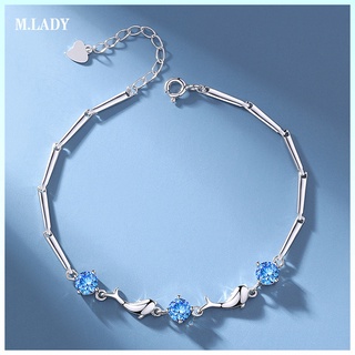 Lắc tay bạc nữ - ngôi sao cá heo - vòng tay bạc sterling m.lady jewelry