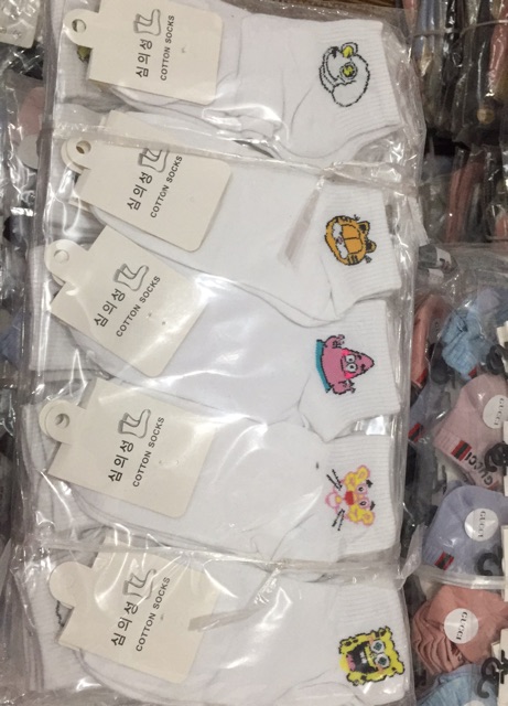 10 đôi tất 3d hàn quốc, vớ hoạt hình