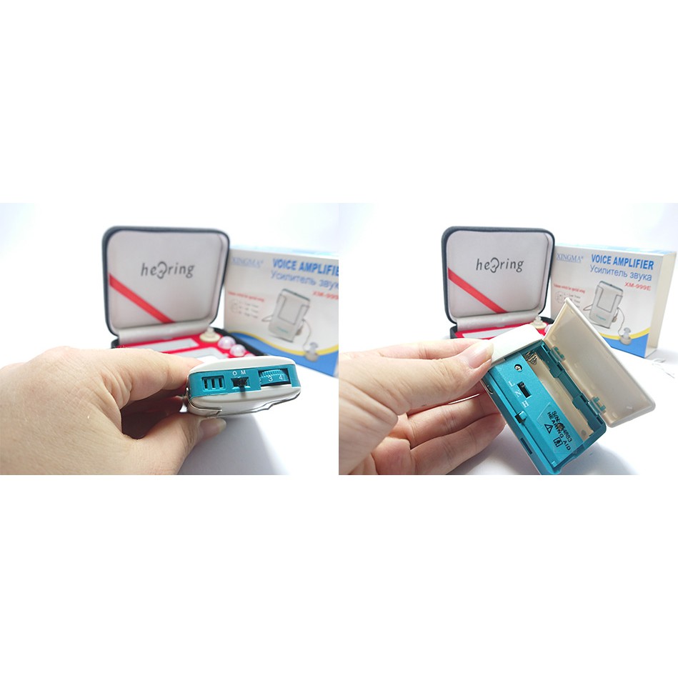 Máy trợ thính 1 tai Xingma 999E âm thanh nghe trong trẻo trung thực có tặng kèm pin AA