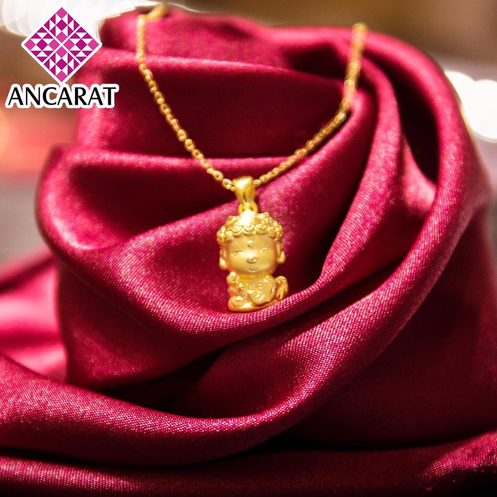 Mặt dây chuyền vàng Phổ hiền bồ tát hộ mệnh tuổi Thìn, tuổi Tỵ - Ancarat