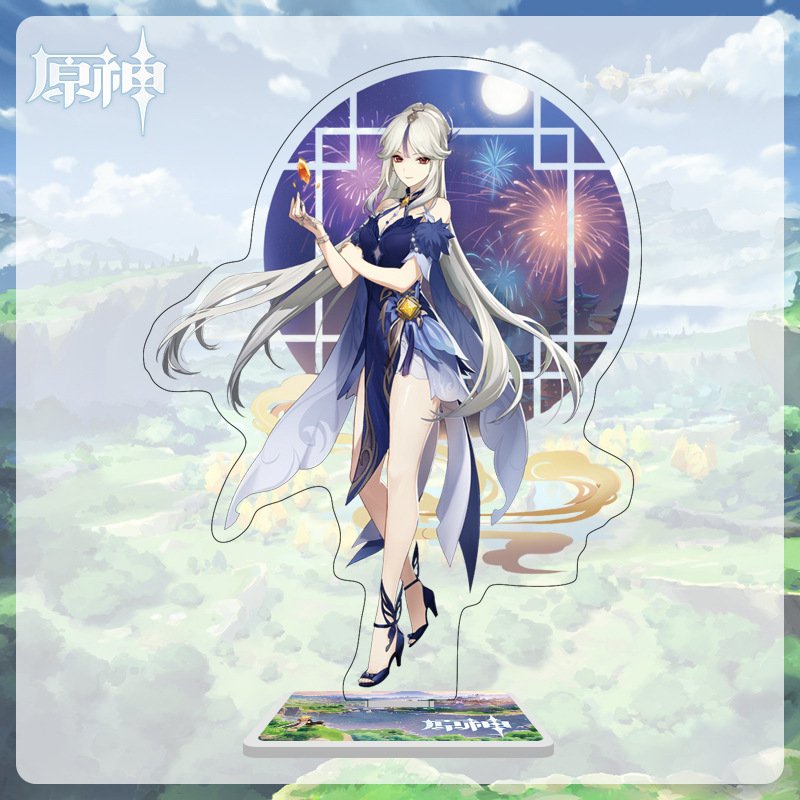 Mô hình nhân vật NINGGUANG Standee GENSHIN IMPACT game anime chibi tượng mica trong