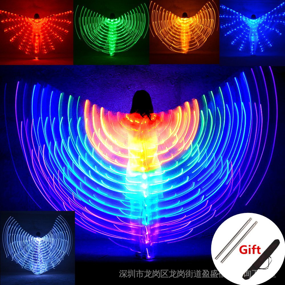 Đôi Cánh Bướm Gắn Đèn led Phát Sáng Cho Bé Biểu Diễn Múa Bụng