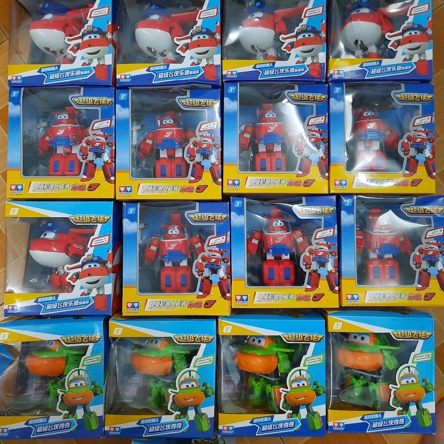 Jett Team Cảnh Sát đội bay siêu đẳng super wings Robot Biến Hình Máy Bay Cỡ Lớn