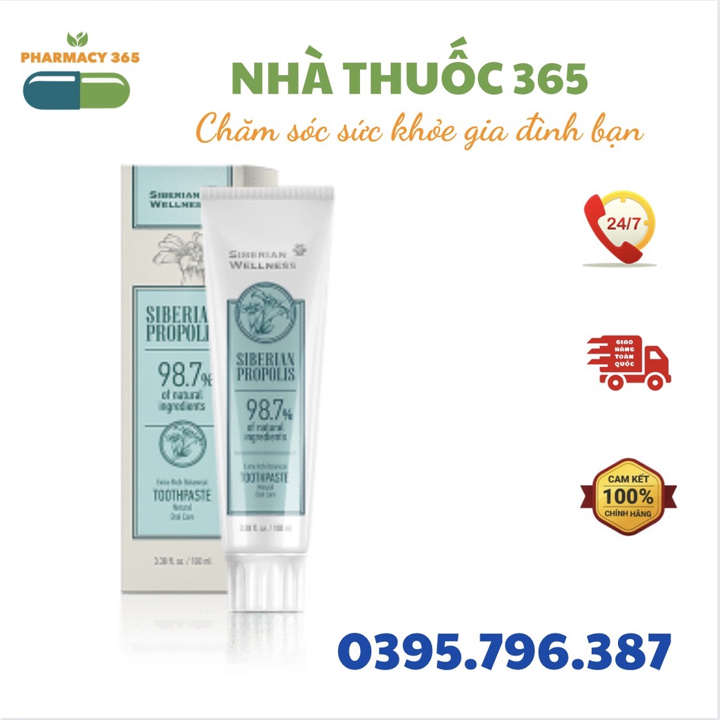 Kem đánh răng thảo dược "Keo ong Siberi"  – 100ml – Date 2023 2024 - Siberian Propolis Extra