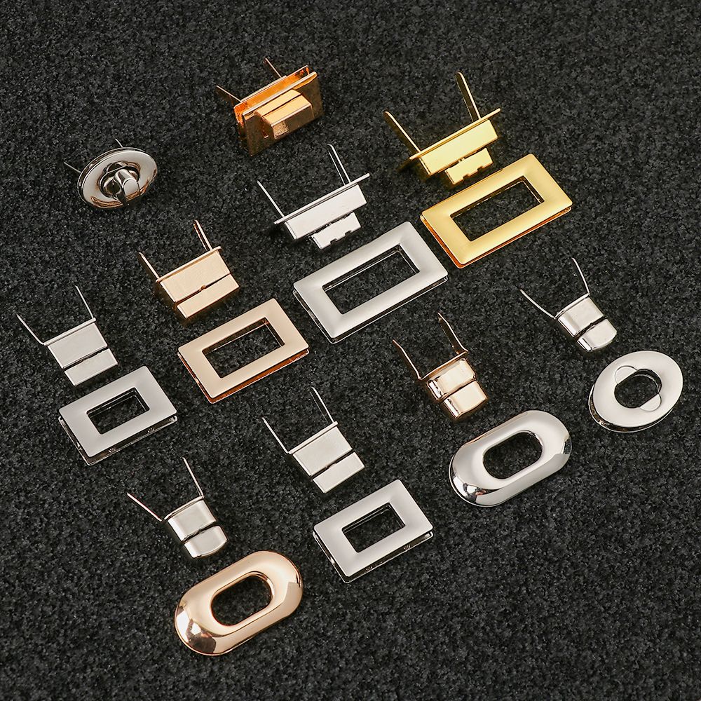 Khóa kim loại cứng dạng vặn diy cho túi xách