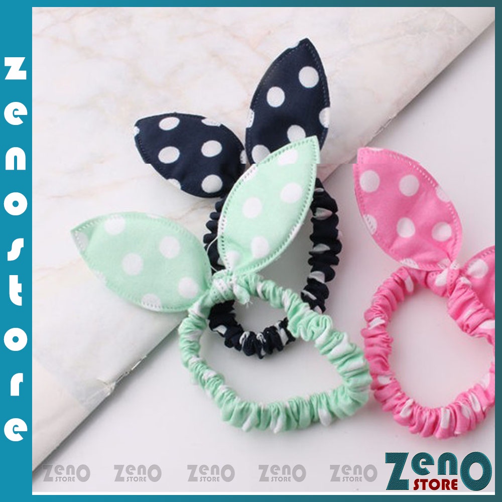 Set 10 dây buộc tóc tai thỏ cho bé, chun buộc tóc nhiều màu co giãn PT21