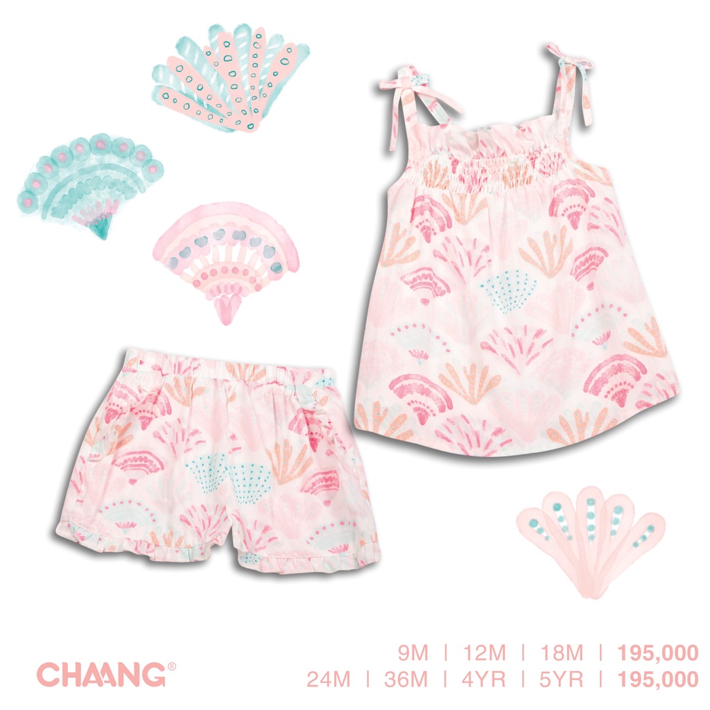 Bộ hai dây lanh Sea mermaid cho bé gái Chaang – CHAANG >>> top1shop >>> shopee.vn