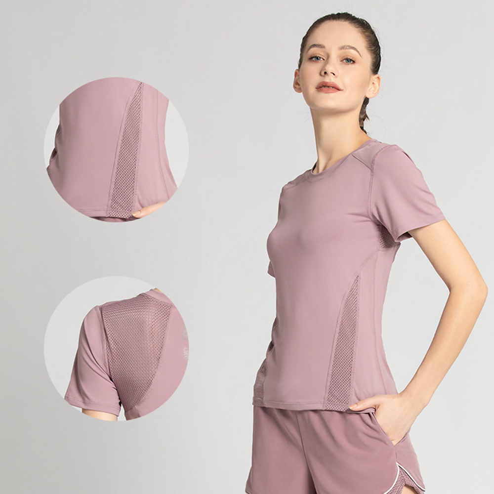 Áo Thun Thể Thao Vải Lưới Mềm Nhanh Khô Có Size Lớn Thời Trang Cho Nữ