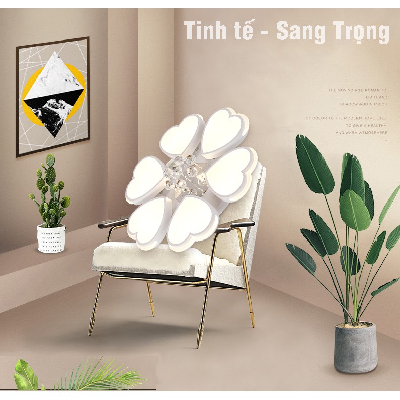 Đèn Ốp Trần Trang Trí Phòng Khách Phòng Ngủ Phòng Ăn - Đèn Trần Trang Trí Có Điều Khiển Từ Xa - 3 Chế Độ Sáng HB88